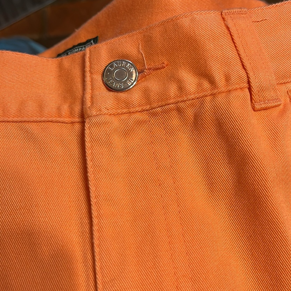 Orange capris size 8 Ralph Lauren jeans 22” inseam - Picture 2 of 5